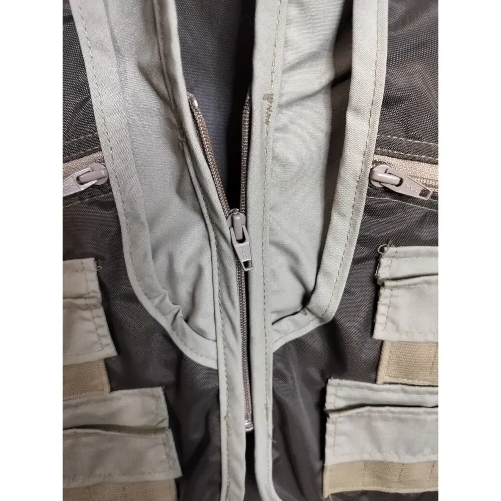 M781)Vintage SafTbak Men Brown Hunting Vest Gamebird Duck Multiple Pockets M